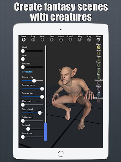art model 3d pose tool ipad creatures