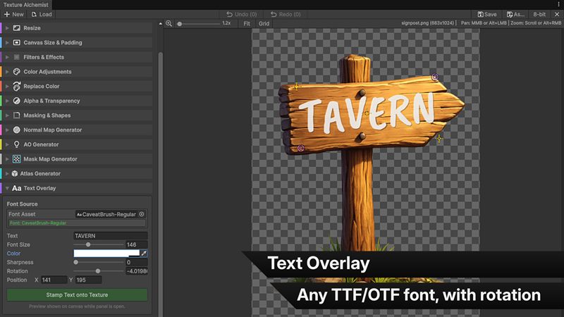 Text overlay